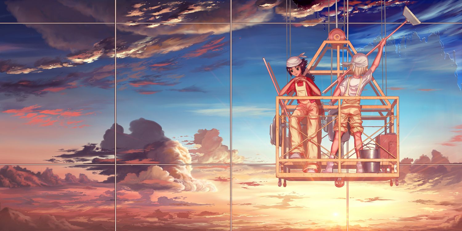 Обои облако, отражение, арт, искусство, небо в разрешении 4000x2000