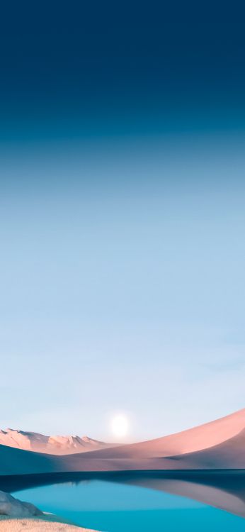 Обои гидроресурсы, атмосфера, дневное время, экорегион, синий в разрешении 1284x2778