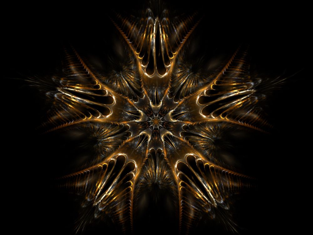 Обои фрактал, симметрия, фрактальное искусство, узор, свет в разрешении 3200x2400
