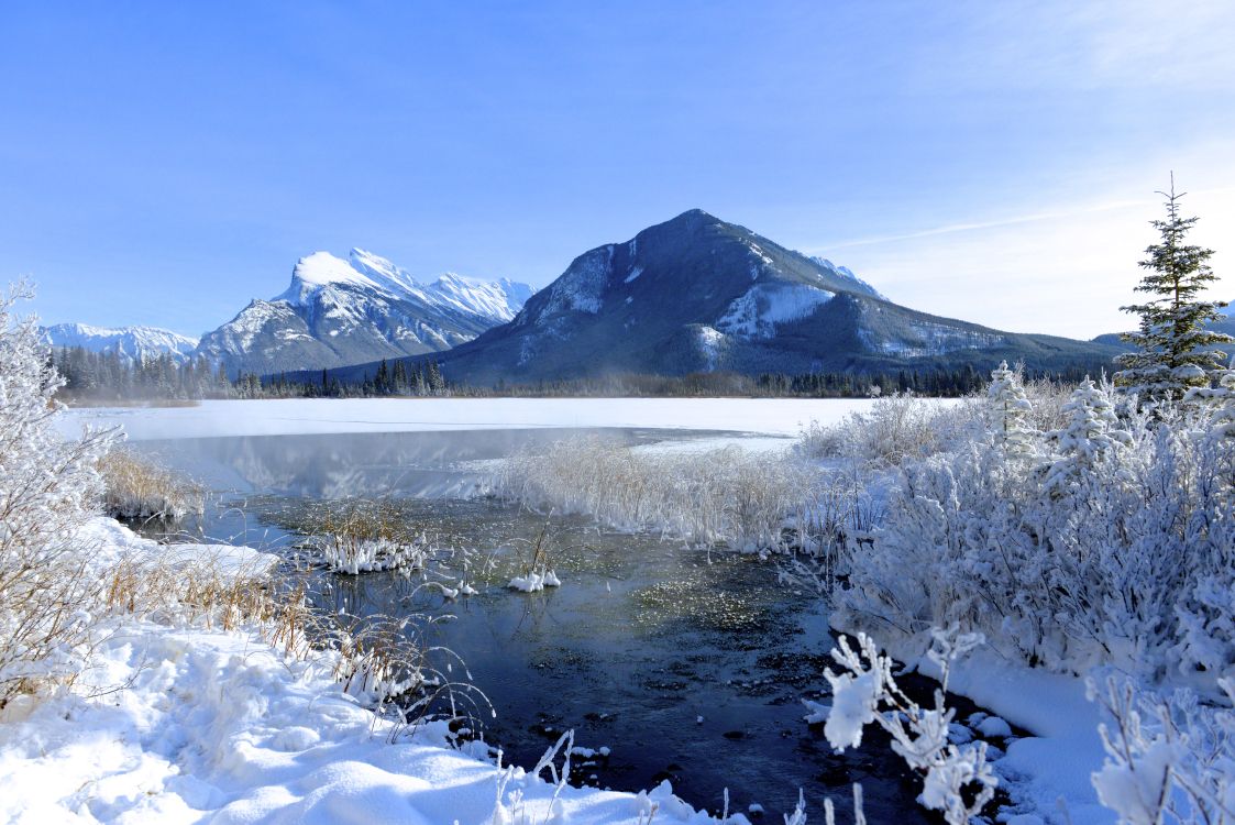 Обои зима, снег, гора, природа, дикая местность в разрешении 7086x4729