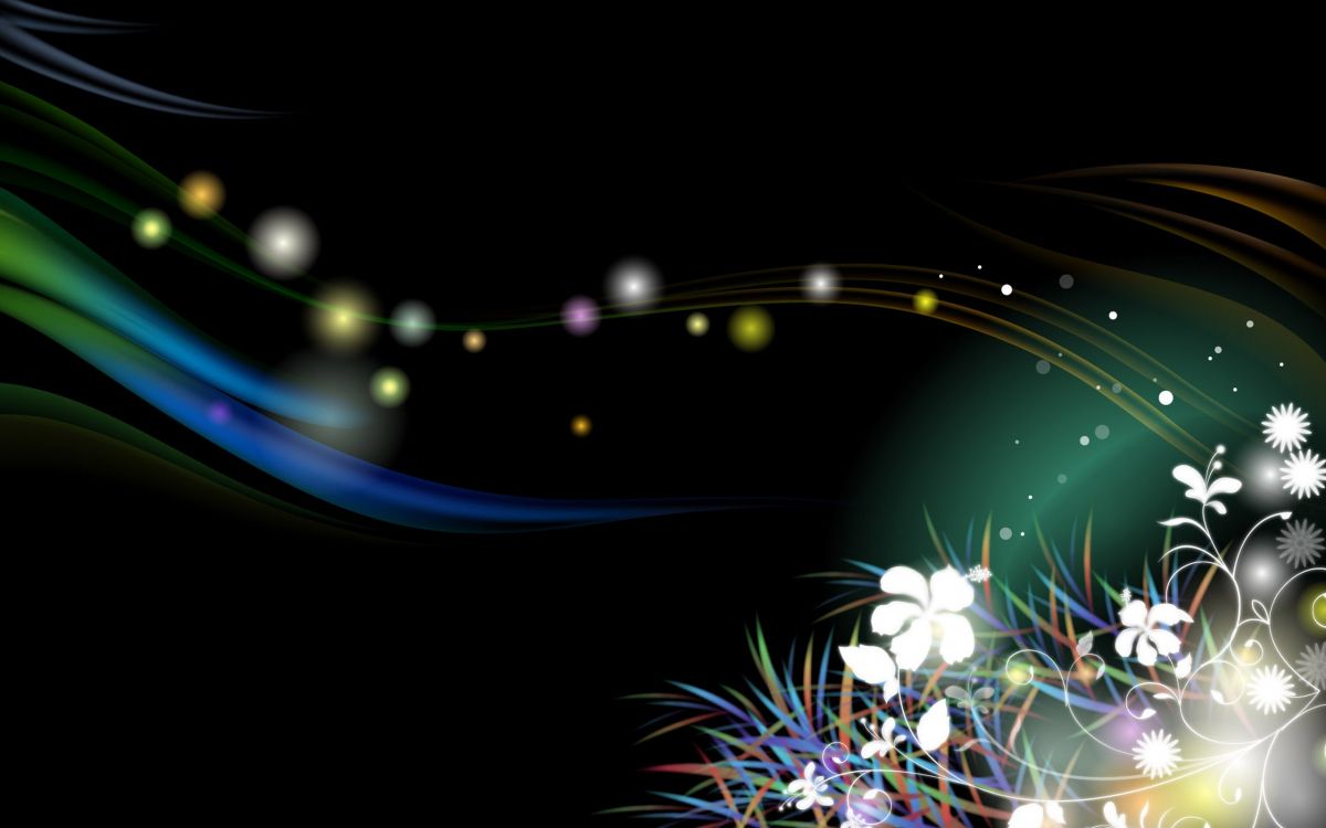 Обои Флора, тьма, фрактальное искусство, спецэффекты в разрешении 2560x1600