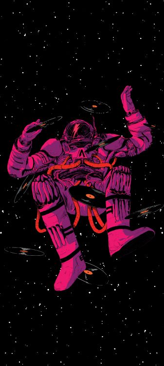 Обои иллюстрация, пост-панк, кафе кинотеатр, арт, новая волна в разрешении 1440x3200