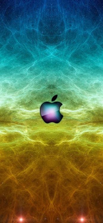 Обои apple, атмосфера, космос, сердце, растение в разрешении 1242x2688