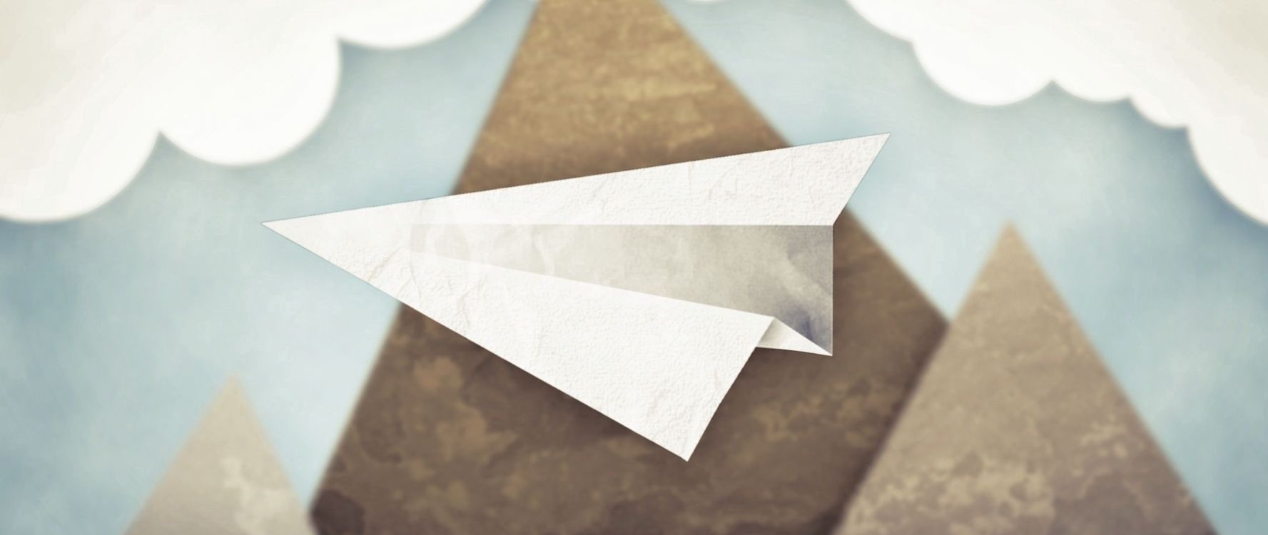 Обои размытые горы, самолет, полет, гора, природа в разрешении 2560x1080