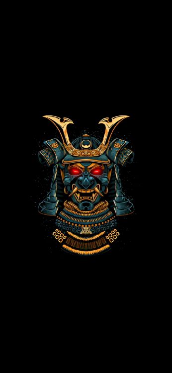 Обои крутые самураи, футболка, Самурай, балахон, постер в разрешении 1080x2340