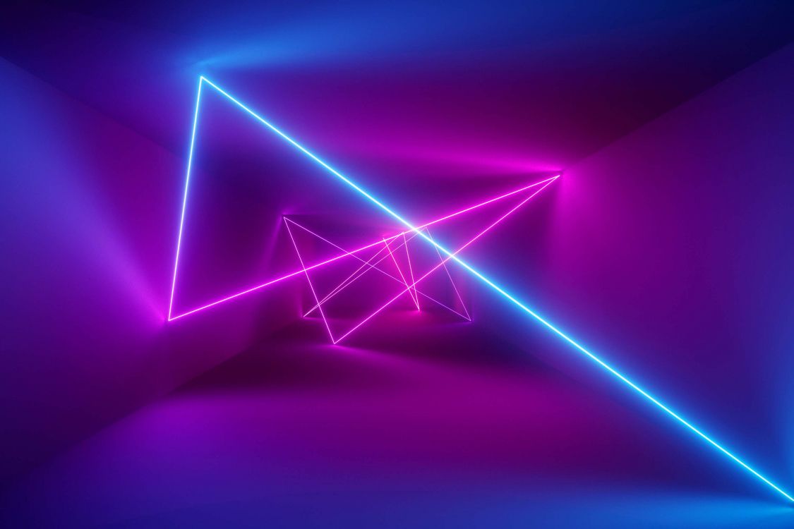 Обои Huawei, Huawei Matebook, неон, синий, красочность в разрешении 3000x2000