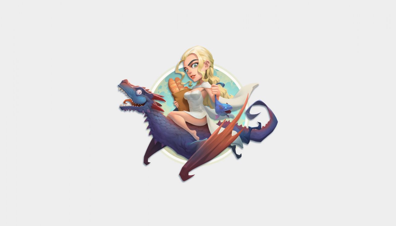 Обои Игра престолов, дейенерис таргариен, Дом Таргариенов, иллюстрация, минимализм в разрешении 3500x2000