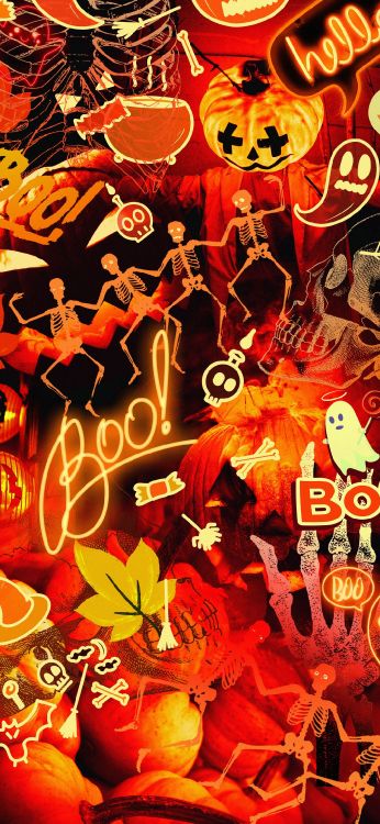 Обои графический дизайн, постер, свет, Янтарь, Оранжевый цвет в разрешении 1080x2340