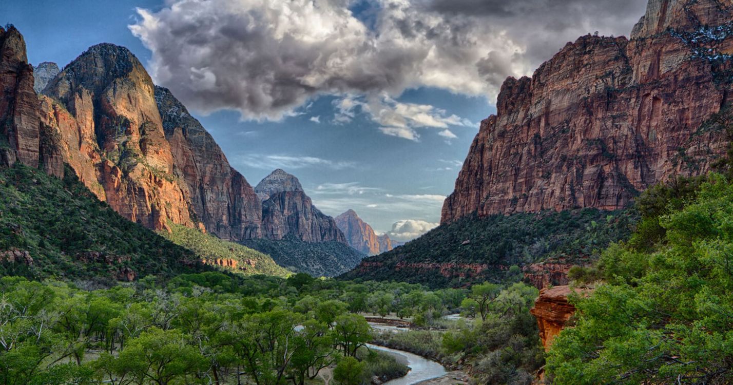 Обои национальный парк зайон, служба национальных парков, национальный парк, горный рельеф, гора в разрешении 3200x1680