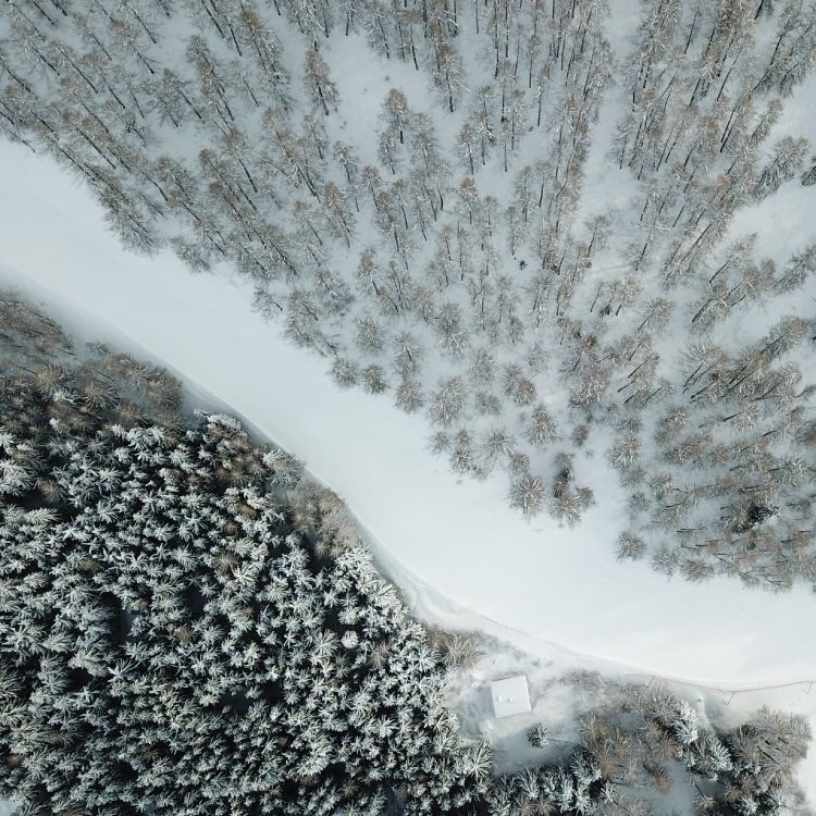 Обои снег, зима, вода, гидроресурсы, природный ландшафт в разрешении 2732x2732