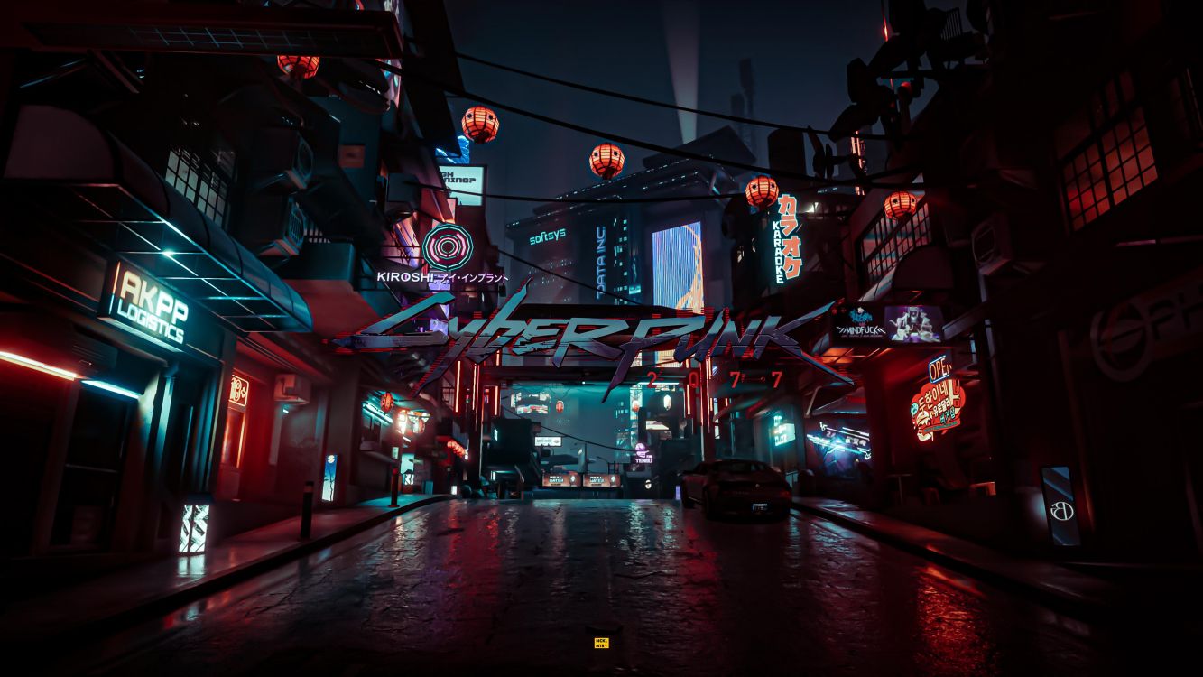 Обои здание, автомобильное освещение, электричество, развлечение, город в разрешении 3840x2160