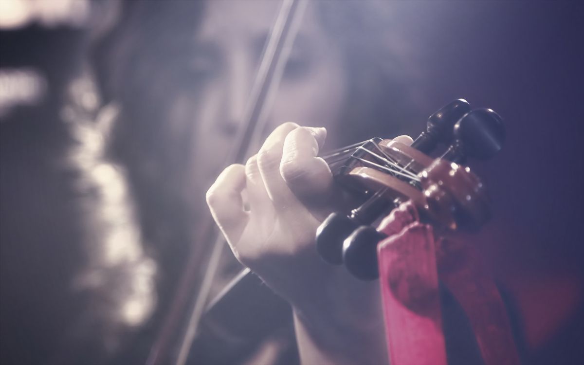 Обои скрипка, музыка, строка, темнота, музыкант в разрешении 2560x1600