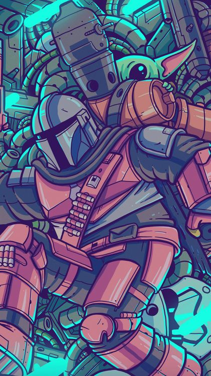 Обои звездные войны, йода, Мандалорец, Малыш Йода, Грогу в разрешении 1152x2048