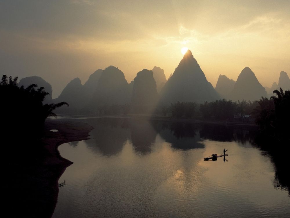 Обои пейзаж, природа, отражение, утро, реки в разрешении 2560x1920