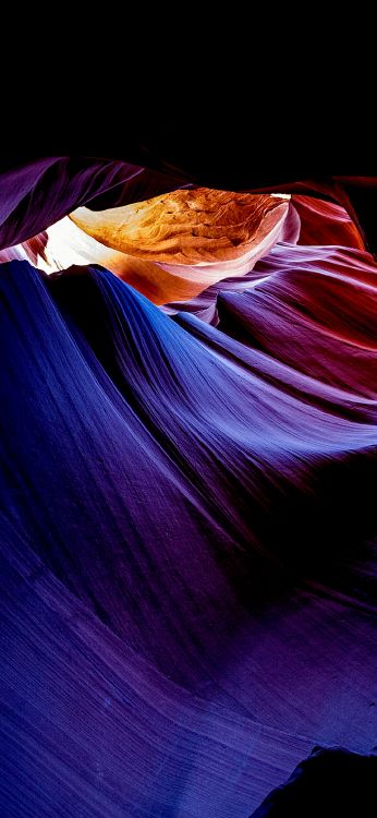 Обои свет, физика, наука, пурпур, водоем в разрешении 1080x2340