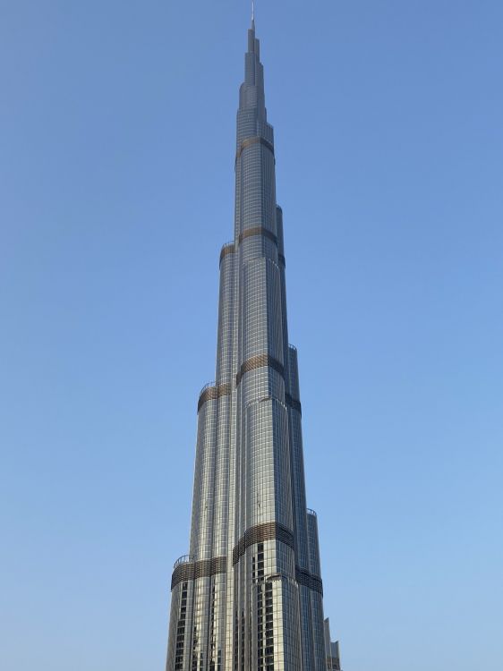 Обои Дубай, Бурдж Халифа, небоскреб, национальный исторический памятник, синий в разрешении 1536x2048