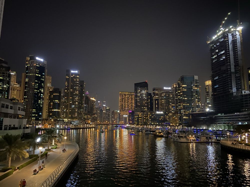 Обои Дубай, Дубай Марина, ночь, башня, метрополия в разрешении 2048x1536