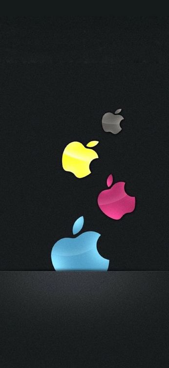 Обои apple, облако, сердце, графика, иллюстрация в разрешении 1125x2436