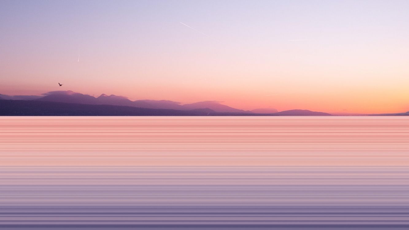 Обои горизонт, вода, атмосфера, гидроресурсы, облако в разрешении 3840x2160