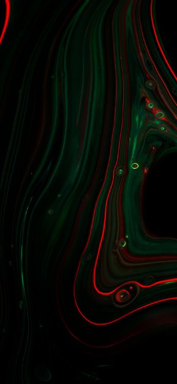 Обои фрактальное искусство, красочность, жидкий, узор, электрик в разрешении 1170x2535