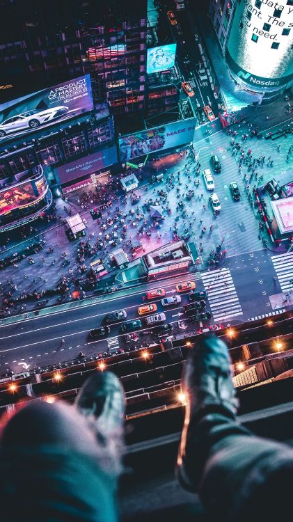Обои таймсквер, мир, свет, освещение, развлечение в разрешении 2160x3840