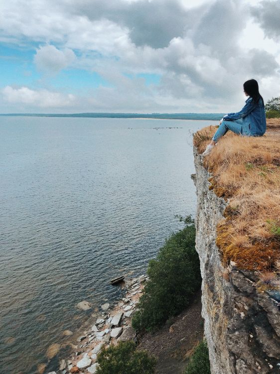 Обои море, водоем, побережье, Банк, Люди в природе в разрешении 3024x4032