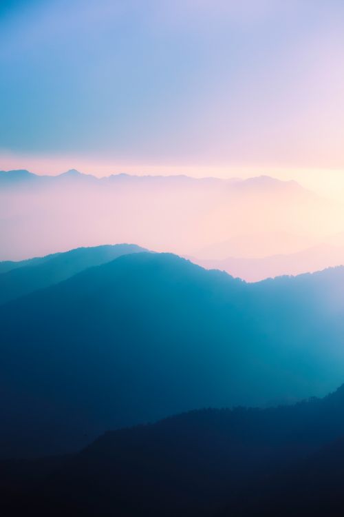 Обои пейзажи гор, мост, синий, горный рельеф, гора в разрешении 3365x5047