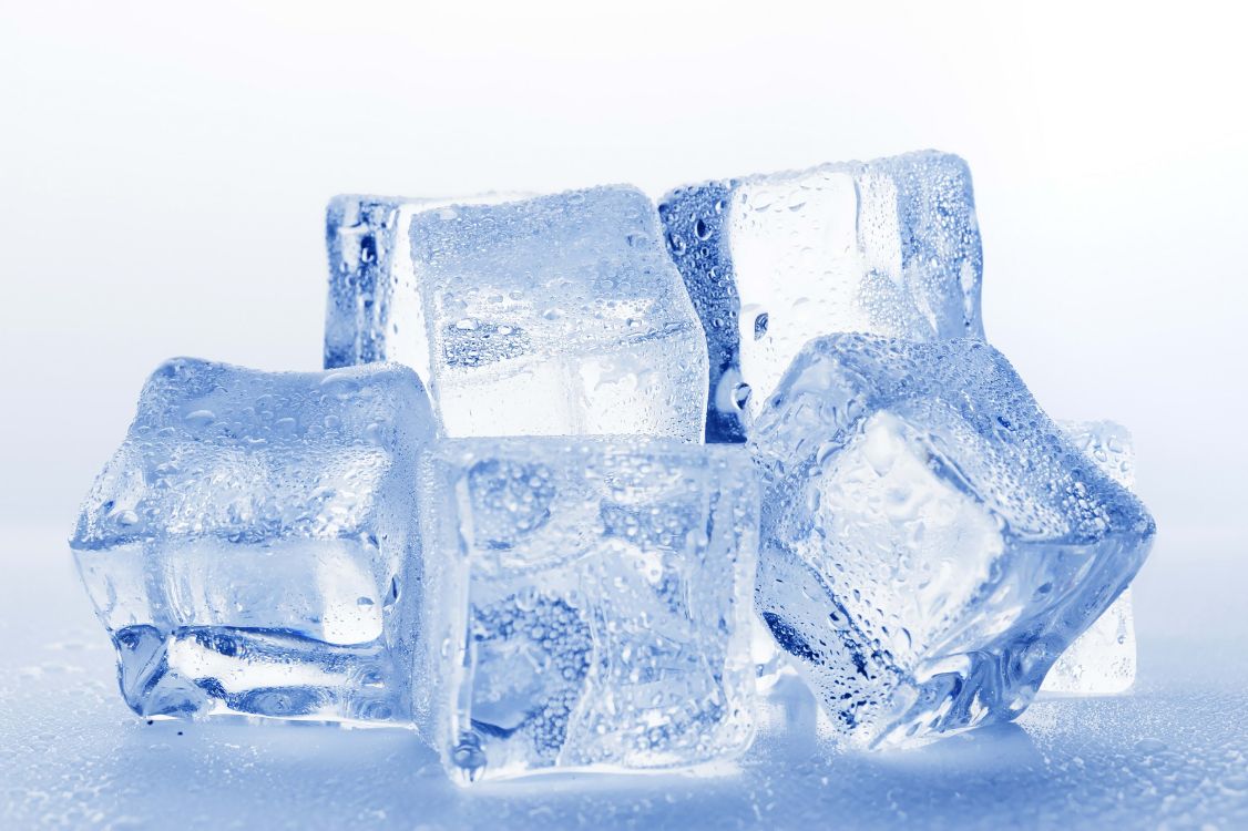 Обои кубик льда, лед, замораживание, прозрачный материал, кристалл в разрешении 5400x3594