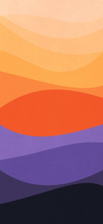 Обои Оранжевый цвет, геометрия, математика, лазурный, арт в разрешении 1284x2778