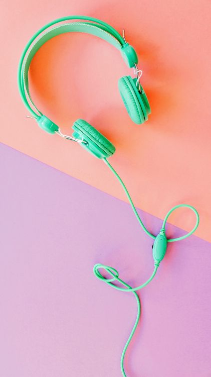 Обои звуковое оборудование, ухо, гаджет, розовый, палец в разрешении 1800x3200