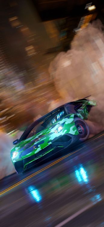 Обои отражение, легковые автомобили, bugatti, шина, автомобильное освещение в разрешении 1080x2340