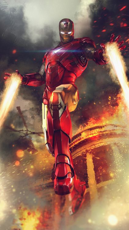 Обои Железный человек, marvel, мстители, красный цвет, супергерой в разрешении 1080x1920