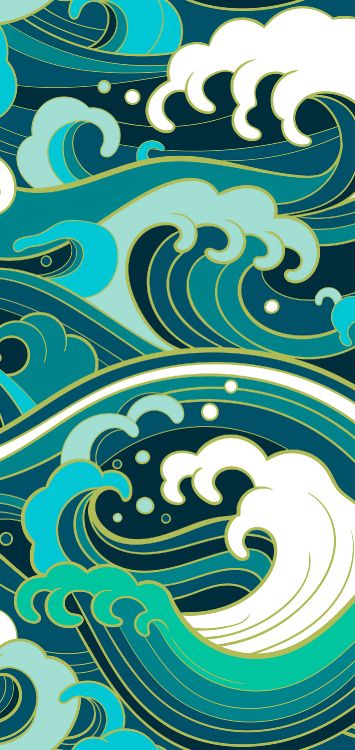 Обои узор, векторная графика, графика, белые, зеленый в разрешении 1420x3000