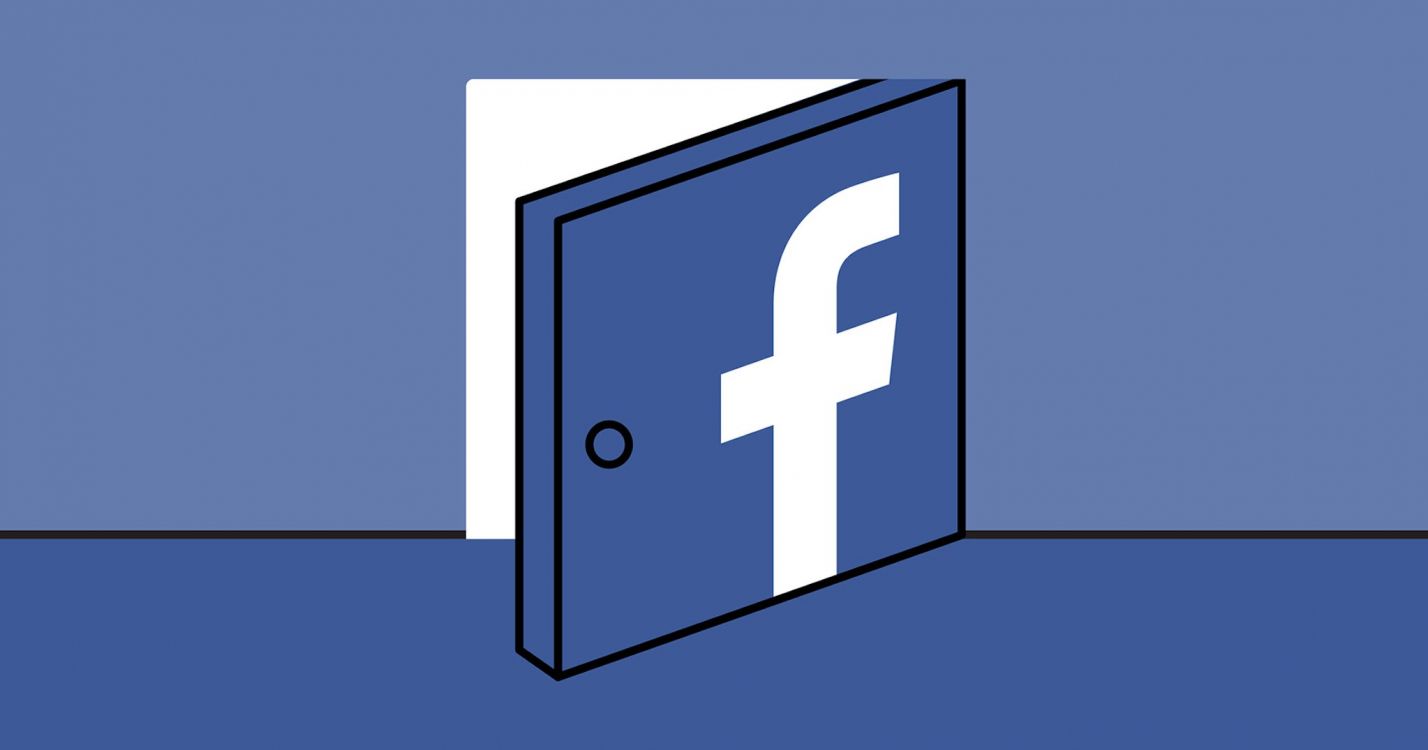 Обои фейсбук, линия, лого, число, синий в разрешении 2048x1075
