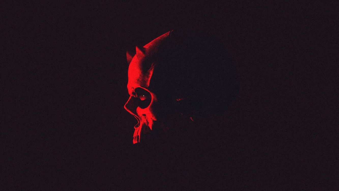 Обои темнота, красный цвет, графика, Представление, земля в разрешении 2400x1350