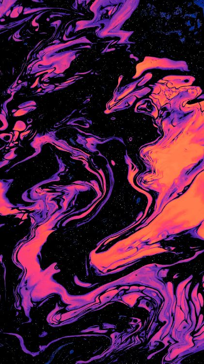 Обои живопись, кактус джек записи, арт, жидкий, художественная краска в разрешении 1440x2560