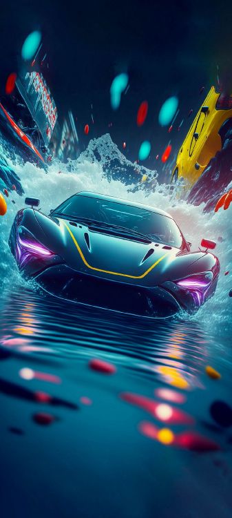 Обои арт, легковые автомобили, спорткар, Арт-авто, суперкар в разрешении 1080x2400