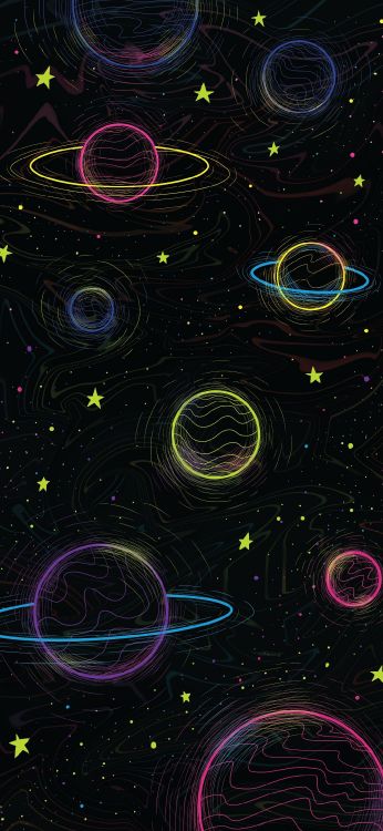 Обои арт, свет, природа, астрономический объект, наука в разрешении 1080x2340