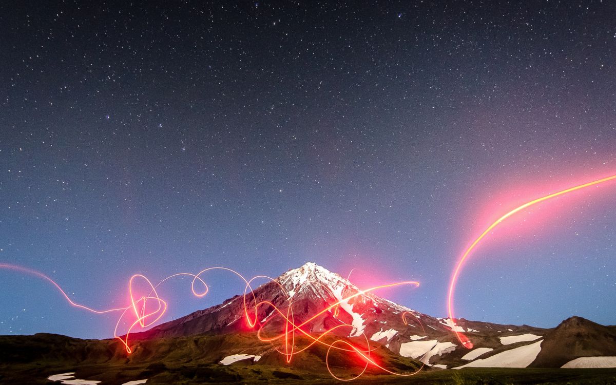 Обои атмосфера, ночь, космос, пейзаж, звезда в разрешении 2560x1600