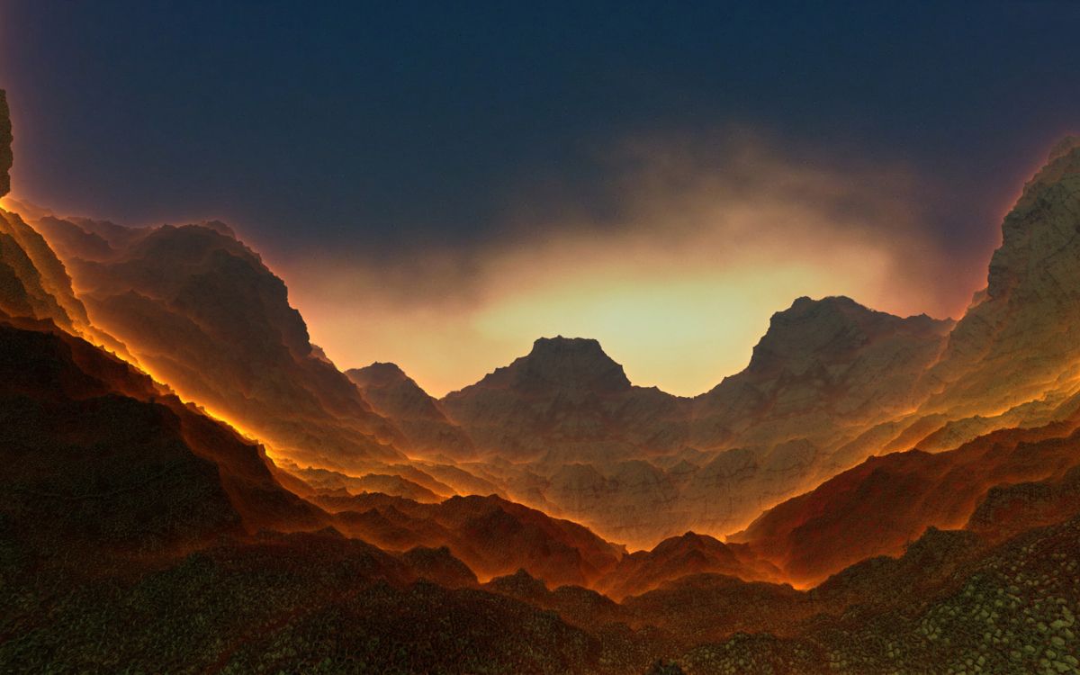 Обои гора, горный хребет, облако, атмосфера, рассвет в разрешении 5120x3200