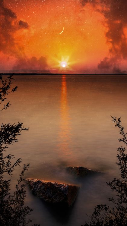 Обои послесвечение, вода, мост, облако, гидроресурсы в разрешении 3240x5760