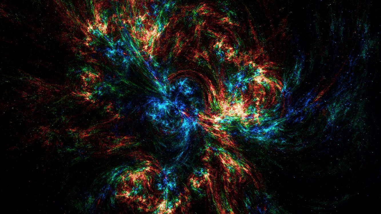 Обои арт, сияние, астрономический объект, вода, свет в разрешении 3840x2160