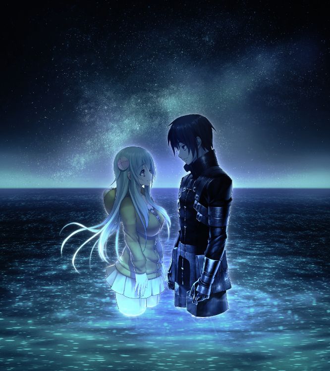 Обои Токио некро Илья, Токио Некро, визуальный роман, вода, атмосфера в разрешении 2560x2880