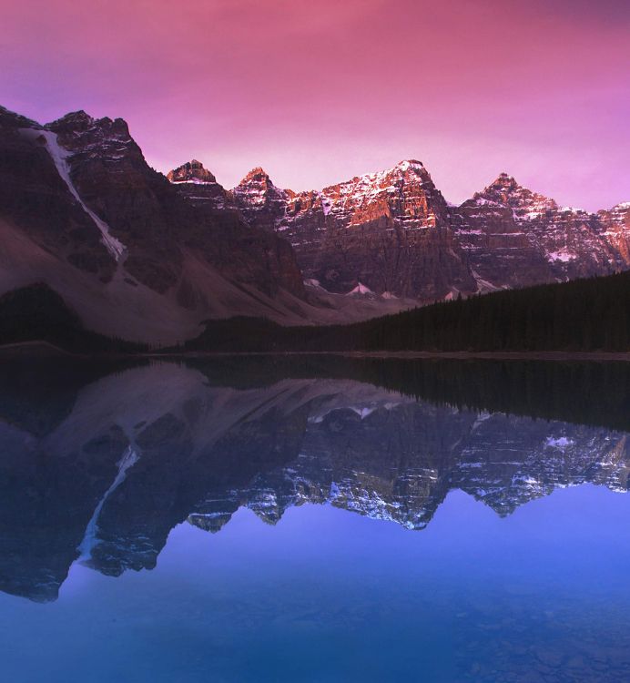 Обои Huawei, Honor Play, безумно красивые места, горный рельеф, отражение в разрешении 2160x2340