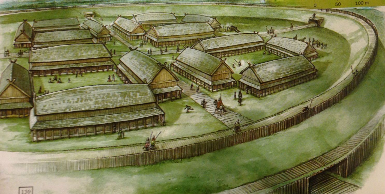 Обои Викинг кольцо крепости, компания Trelleborg, викинги, фортификация, варяг в разрешении 3026x1526
