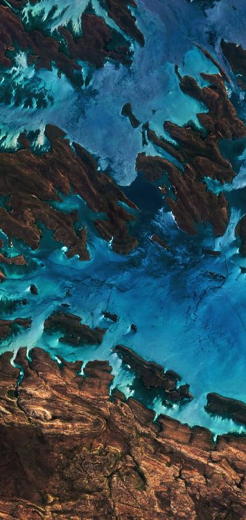 Обои арт, вода, зеленый, лазурный, окружающая среда в разрешении 1516x3200