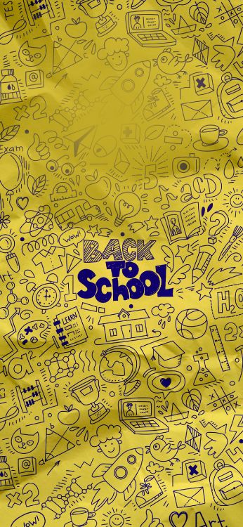 Обои узор, желтый, текст, красочность, арт в разрешении 1420x3073