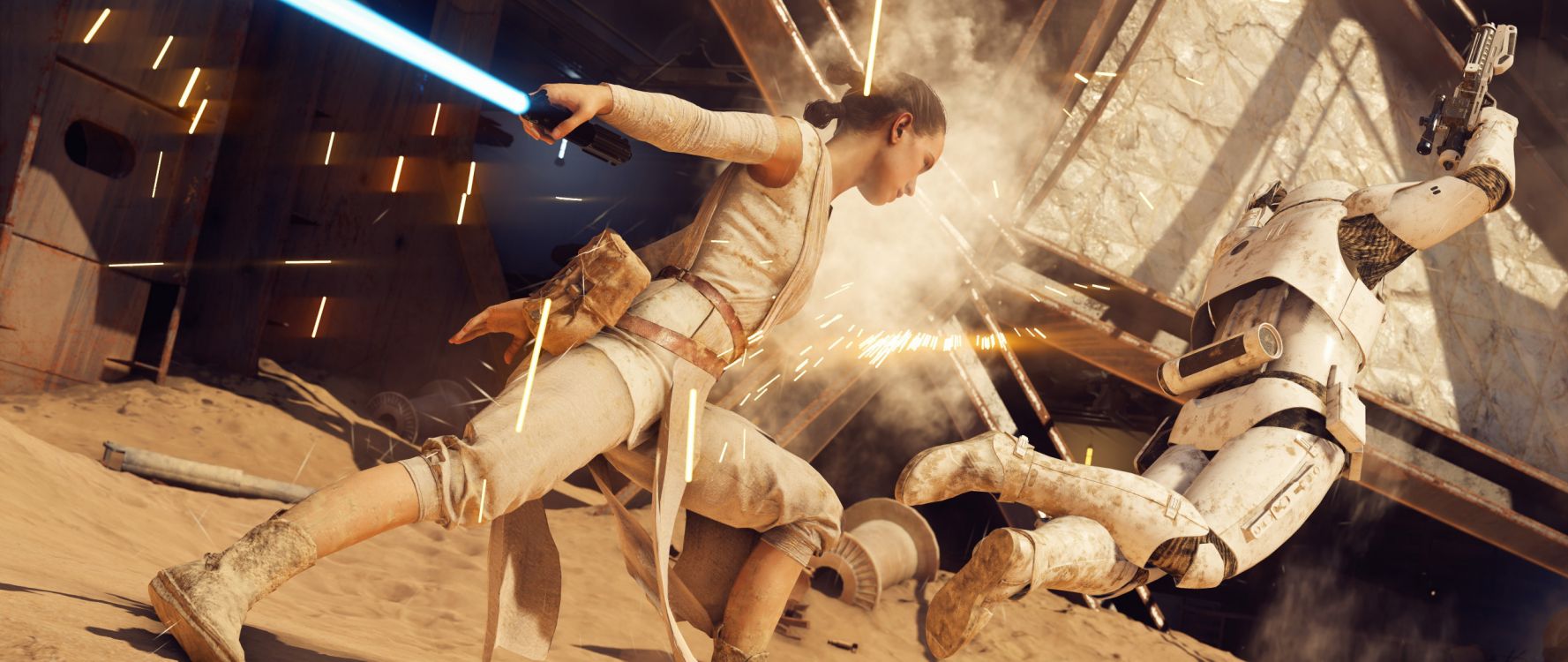 Обои Рей, star wars battlefront ii, звездные войны, видеоигра, xbox one в разрешении 2560x1080