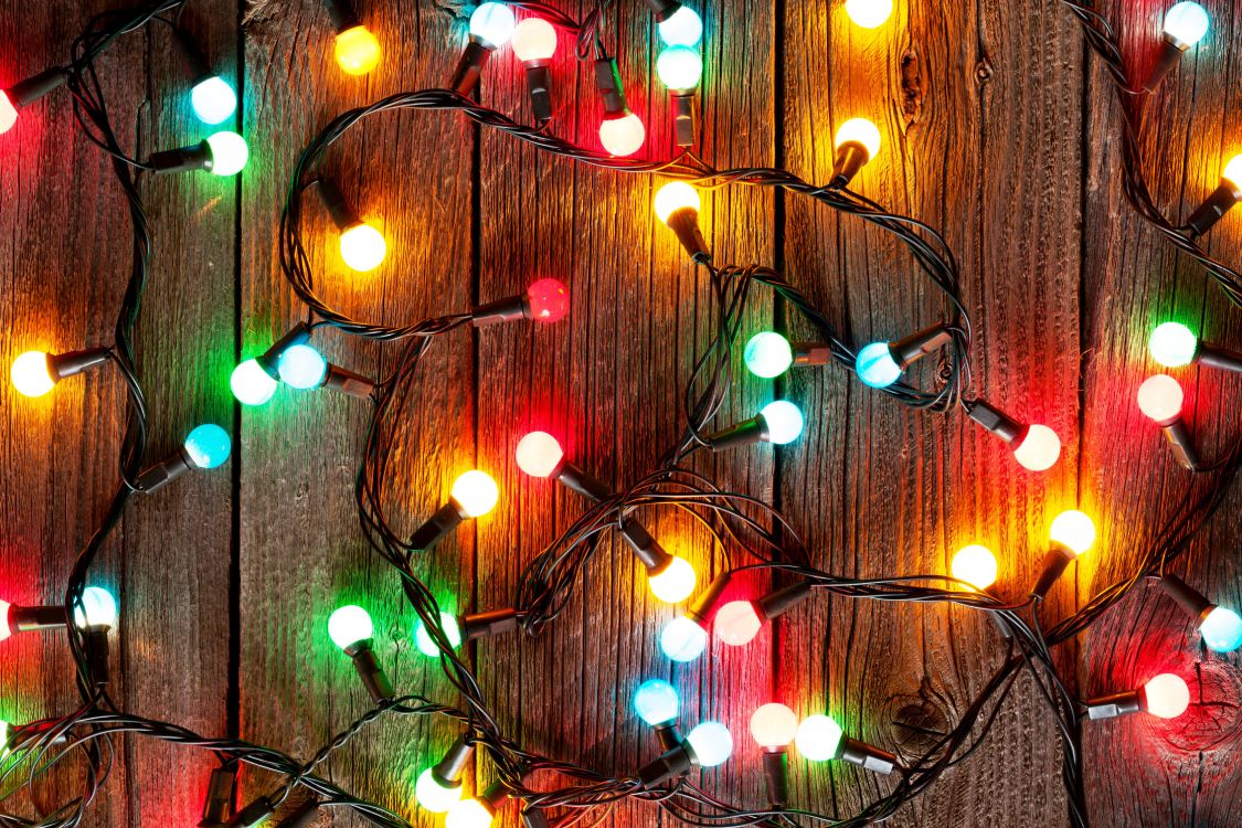 Обои Рождественские огни, Рождественский день, освещение, праздник, Рождество в разрешении 5616x3744
