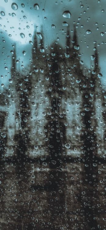 Обои вода, дождь, жидкий, окно, жидкость в разрешении 1080x2340